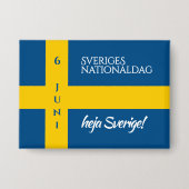 Sveriges Nationaldag Flag zum schwedischen Nationa Button (Vorderseite)
