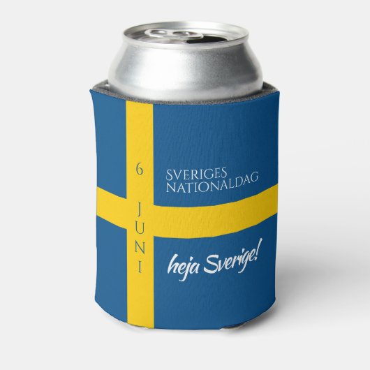Sveriges Nationaldag Flag zum schwedischen Nationa Dosenkühler (Kanne Rückseite)