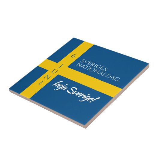 Sveriges Nationaldag Flag zum schwedischen Nationa Fliese (Seite)