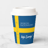 Sveriges Nationaldag Flag zum schwedischen Nationa Pappbecher (Rückseite)