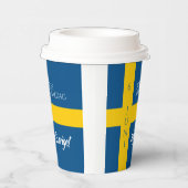 Sveriges Nationaldag Flag zum schwedischen Nationa Pappbecher (Rechts)