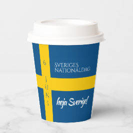 Sveriges Nationaldag Flag zum schwedischen Nationa Pappbecher