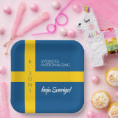Sveriges Nationaldag Flag zum schwedischen Nationa Pappteller (Party)