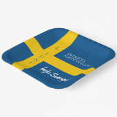 Sveriges Nationaldag Flag zum schwedischen Nationa Pappteller (Gewinkelt)