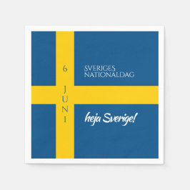 Sveriges Nationaldag Flag zum schwedischen Nationa Serviette