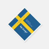 Sveriges Nationaldag Flag zum schwedischen Nationa Serviette (Ecke)
