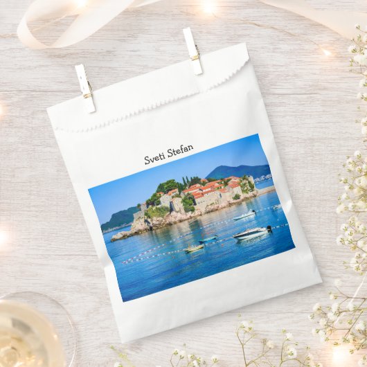 Sveti Stefan Budva Montenegro Geschenktütchen (Ausgeschnitten)