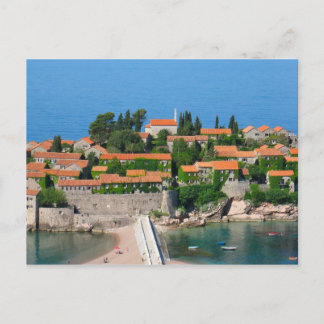 Sveti Stefan in Montenegro Postcard Postkarte