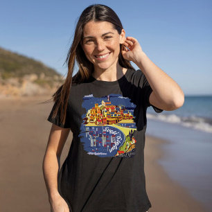 Sveti Stefan Montenegro Insel Blau Reise T-Shirt