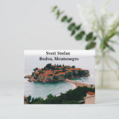 Sveti Stefan Postcard Postkarte (Stehend Vorderseite)