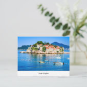 Sveti Stefan Postkarte (Stehend Vorderseite)