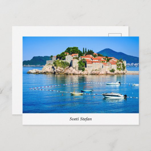 Sveti Stefan Postkarte (Vorne/Hinten)