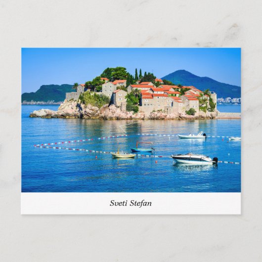 Sveti Stefan Postkarte (Vorderseite)