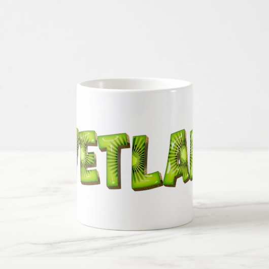 Svetlana Name Kiwi Style Tasse Kaffeetasse (Mittel)