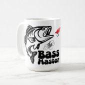 SVG Custom Bass Master fishing Kaffeetasse (Vorderseite Links)