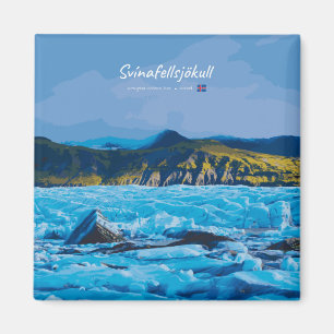 Svínafellsjökull, Island - Gletscherblick Magnet