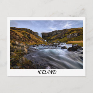 Svodufoss Wasserfall Snaefellsnys, Island Postkart Postkarte