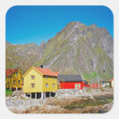 Svolvaer, Norwegen Quadratischer Aufkleber (Vorderseite)