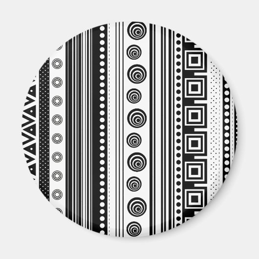 SW dekorative Aztekentextur Magnet (Vorne)
