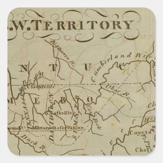SW-Gebiet Quadratischer Aufkleber (Vorderseite)