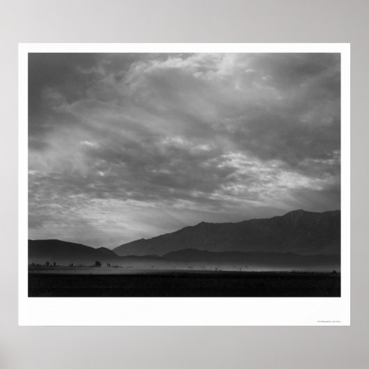 SW über Manzanar, Staubsturm 1943 Poster (Vorne)