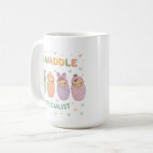 Swaddle Specialist Cute Baby Illustration Kaffeetasse (Vorderseite Links)