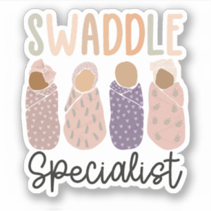 Swaddle Specialist L&D NICU Mother Baby Nurse Aufkleber