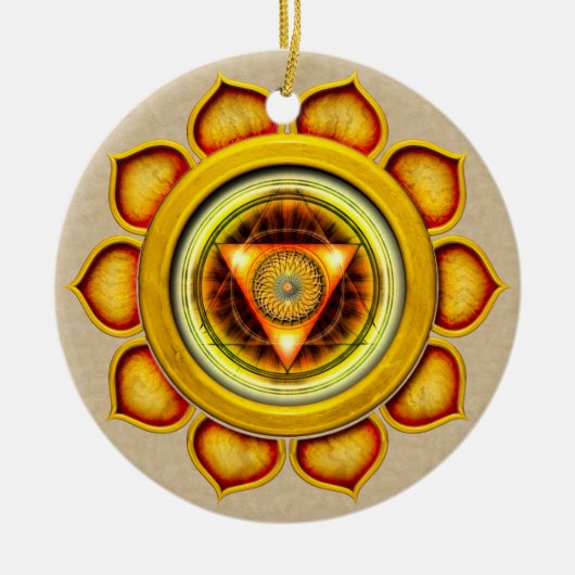 Swadhisthana oder Sacral, das zweite Chakra Keramikornament (Vorne)