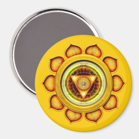 Swadhisthana oder Sacral, das zweite Chakra Magnet (Vorderseite/Rückseite)