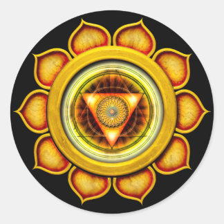 Swadhisthana oder Sacral, das zweite Chakra Runder Aufkleber