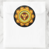 Swadhisthana oder Sacral, das zweite Chakra Runder Aufkleber (Tasche)