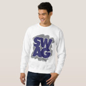 SWAG - Blau u. Grau Sweatshirt (Vorne ganz)