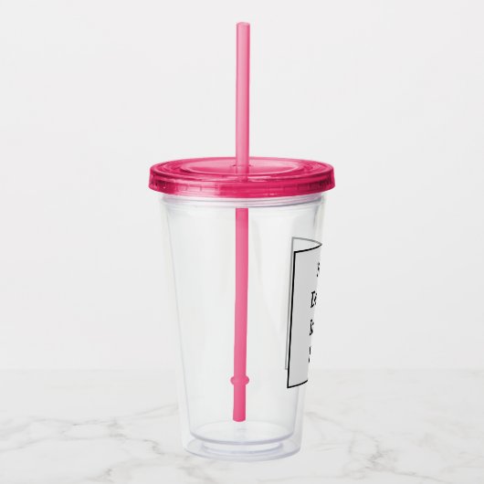 Swag Custom 16oz, Fuchsia Pink Acrylic Tumbler Acryltrinkbecher (Rechts)