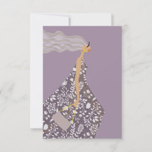 Swag Fashionista Mode Illustrationskunstkarte Dankeskarte