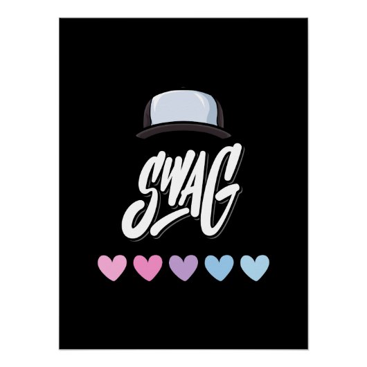 Swag Good Vibes Typografy Poster (Vorderseite)
