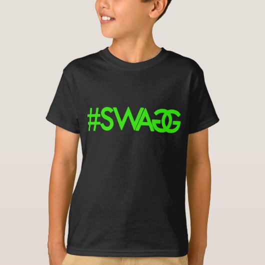 Swag Hashtag (grünes) Shirt (Vorderseite)