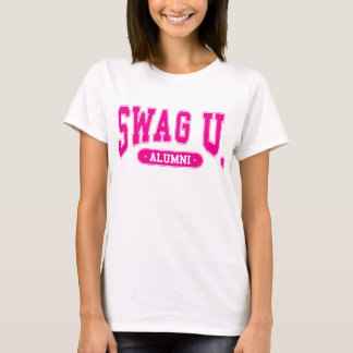 SWAG Hochschulschüler-T-Shirt mit rosa Logo T-Shirt