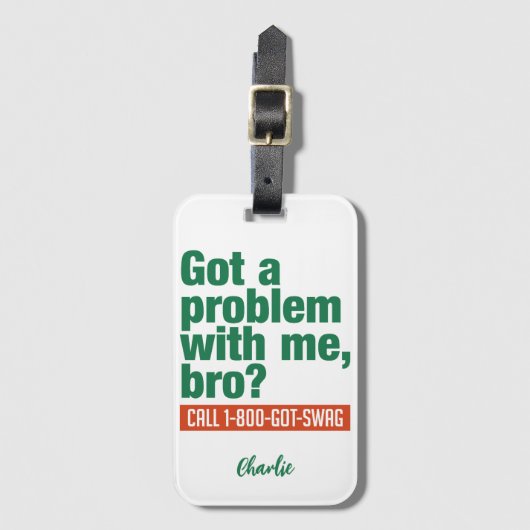 SWAG-individuelle Name Gepäckanhänger (Vorderseite Vertikal)