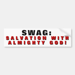 Swag ist Erlösung mit GOTT Autoaufkleber