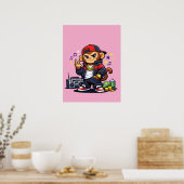 Swag Monkey Canvas - Urban Style Boombox Kunst Poster (Küche)