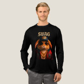 Swag Rabbit - Cool Bunny Tri-Blend Shirt (Volle Vorderseite)