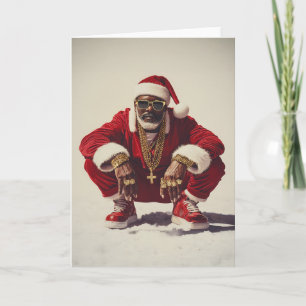 Swag Santa A Modern Nehmen Sie das Holiday Icon Karte