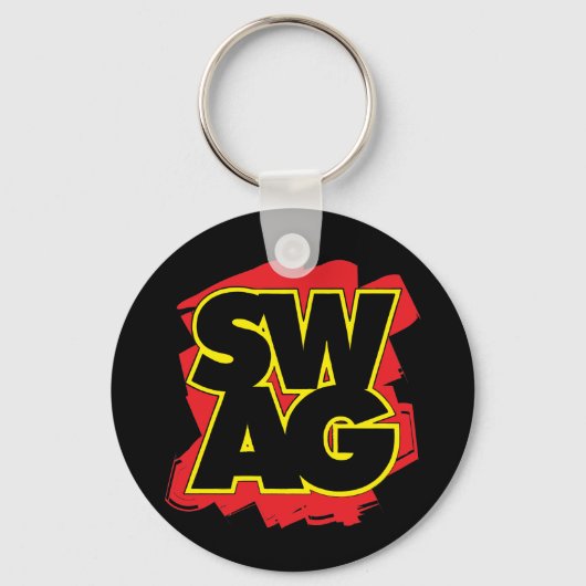 SWAG - Schwarz & Rot Schlüsselanhänger (Vorderseite)