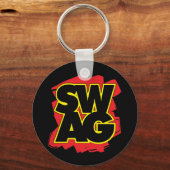 SWAG - Schwarz & Rot Schlüsselanhänger (Vorderseite)