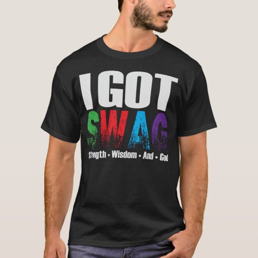 Swag-schwarzes T-Shirt (Vorderseite)