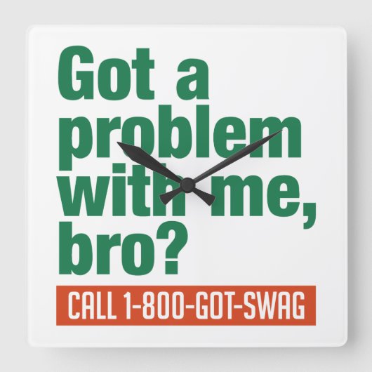 SWAG-Wanduhr Quadratische Wanduhr (Vorderseite)