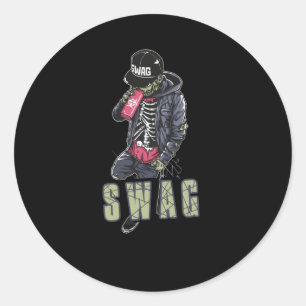 Swag Zombie Runder Aufkleber