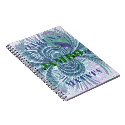 Swaga Jambo Hakuna Matata Kenya Giraffe Safari Wo Notizblock (Rechte Seite)