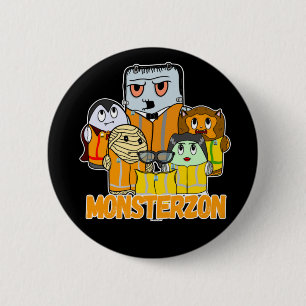 Swagazon Monsters Mummy Frankenstein Dracula Button