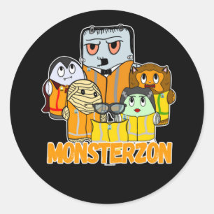 Swagazon Monsters Mummy Frankenstein Dracula Runder Aufkleber